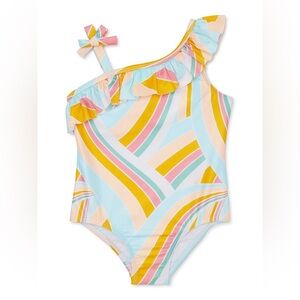 Wonder Nation Baby and Toddler Girl Ruffled Swimsuit